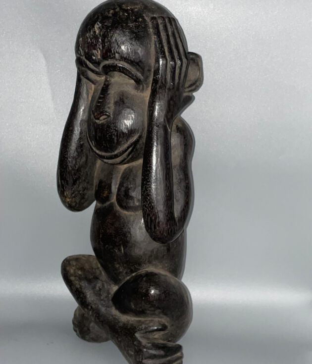 Statuette signe Boulou d'art africain de Guinée équatoriale