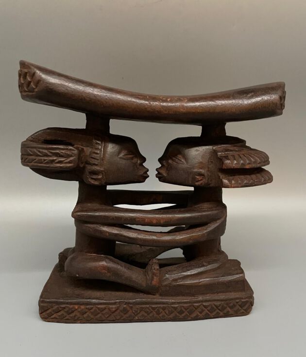 Appui nuque Luba d'art africain de la République démocratique du Congo